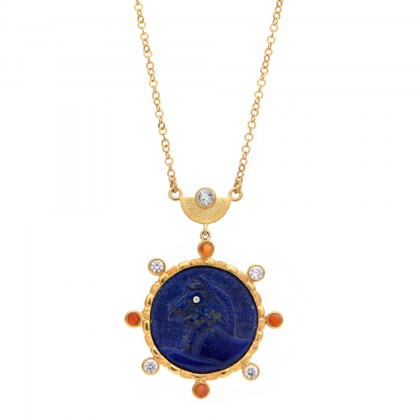 parisasdesigns Parisas designs Parisa's designs one of a kind persian symbol mofit carnelian zircon lapiz blue topaz sterling silver gold