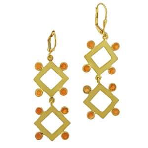 Parisasdesigns Parisa's designs Parisas design gold earrings carnelian