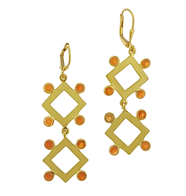 Parisasdesigns Parisa's designs Parisas design gold earrings carnelian