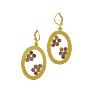 Sterling silver gold earrings garnet gemstone parisasdesigns Parisa's designs Parisas designs