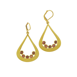 Parisasdesigns Parisa's designs gold sterling silver garnet earrings