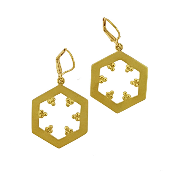 Harmonia gemstone gold earrings parisasdesigns Parisa's designs