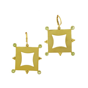 Harmonia gemstone gold earrings parisasdesigns Parisa's designs