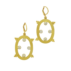hebe gemstone gold earrings parisasdesigns Parisa's designs