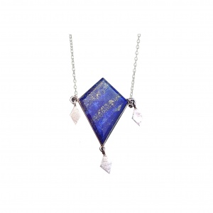Sterling silver lapiz necklace parisasdesigns Parisa's designs