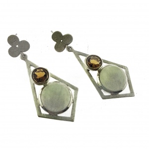 Sterling silver jade citrine Parisasdesigns Parisa's designs