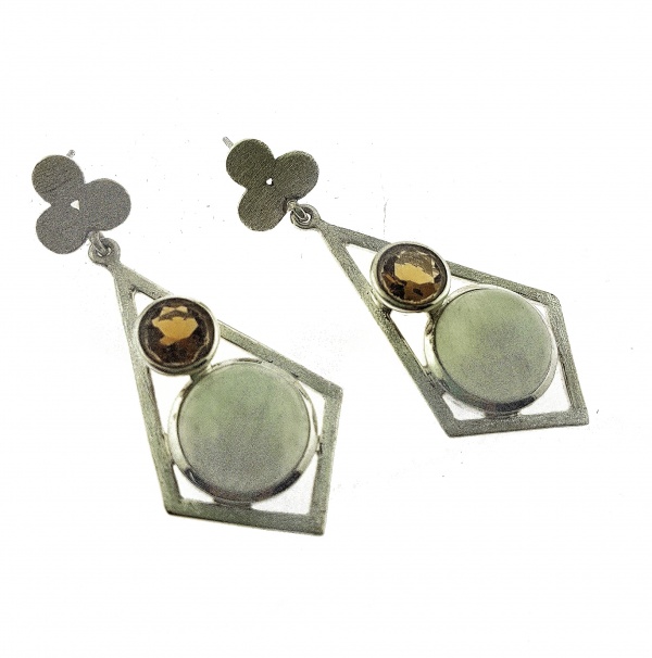 Sterling silver jade citrine Parisasdesigns Parisa's designs