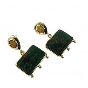 carnelian earrings sterling silver Parisa's designs parisasdesigns