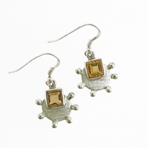 Citrine earrings sterling silver Parisa's designs parisasdesigns parisas designs